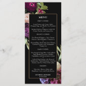 Dark Floral Moody Wedding Menu (Voorkant)