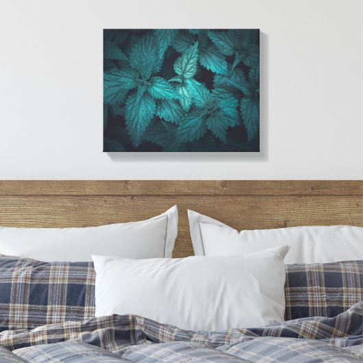 Dark Floral natuur Foto Canvas Afdruk (Insitu (Slaapkamer))