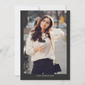 Dark Floral Nursing Graduation Invitation with Hea Kaart (Achterkant)