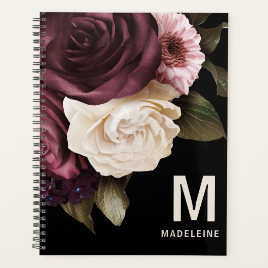 Dark Floral op maat Planner (Voorkant)