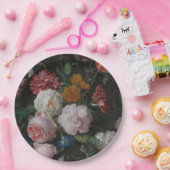 Dark Floral Papieren Bordje (Feest)