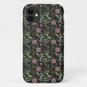 Dark Floral Pattern Case-Mate iPhone Case (Achterkant)