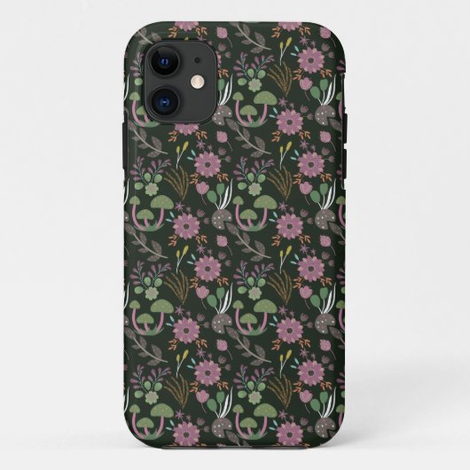 Dark Floral Pattern Case-Mate iPhone Case (Achterkant)