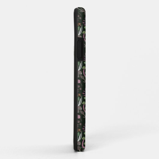 Dark Floral Pattern Case-Mate iPhone Case (Achterkant/rechts)
