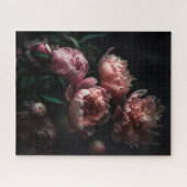 Dark Floral Peonies Dutch Master Oil Painting Legpuzzel (Horizontaal)