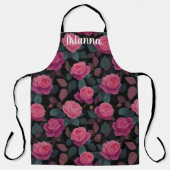 Dark Floral Pink Rose Pattern Custom Schort (Voorkant)