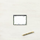 Dark Floral Productivity Sticky Note (Op bureau)