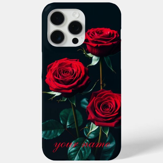 Dark Floral Roos Case-Mate iPhone Case (Achterkant)
