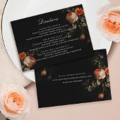 Dark Floral Rozen Dutch Masters Wedding Routebesch Informatiekaartje