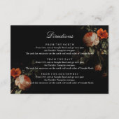 Dark Floral Rozen Dutch Masters Wedding Routebesch Informatiekaartje (Voorkant)