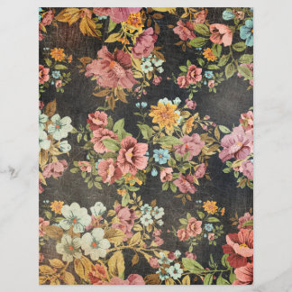 Dark Floral Scrapbook paper