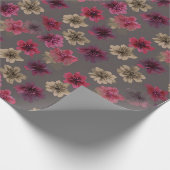 Dark Floral Spring Wrapping Paper Cadeaupapier (Hoek)