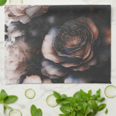 Dark Floral Theedoek (Gevouwen)