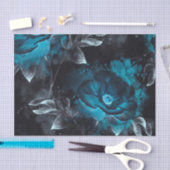 Dark Floral Tissuepapier (Craft)