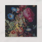 Dark  Floral Wedding Hotel Accommodatie Informatiekaartje (Achterkant)