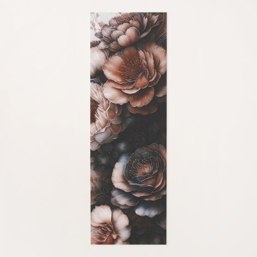 Dark Floral Yogamat (Voorkant)
