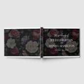 Dark Florals Modern Wedding Invitation Gastenboek (Volledig)