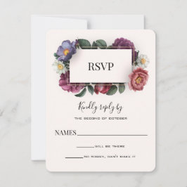 Dark Florals Reply Kaart