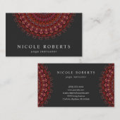 Dark Flower Garden Mandala Visitekaartje (Voorkant / Achterkant)