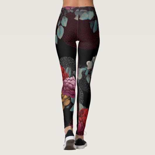 dark flower leggings (Achterkant)