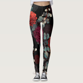 dark flower leggings