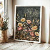  Dark Flower Moody Floral Stilleven Poster