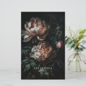Dark Flowers Custom Text Planner Dashboard (Staand voorkant)