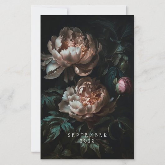 Dark Flowers Custom Text Planner Dashboard (Voorkant)