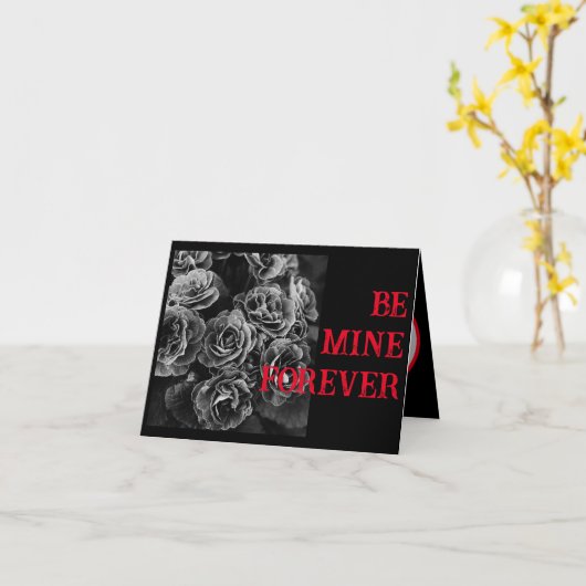 Dark Flowers Valentijn Kaart (Gele Bloem)