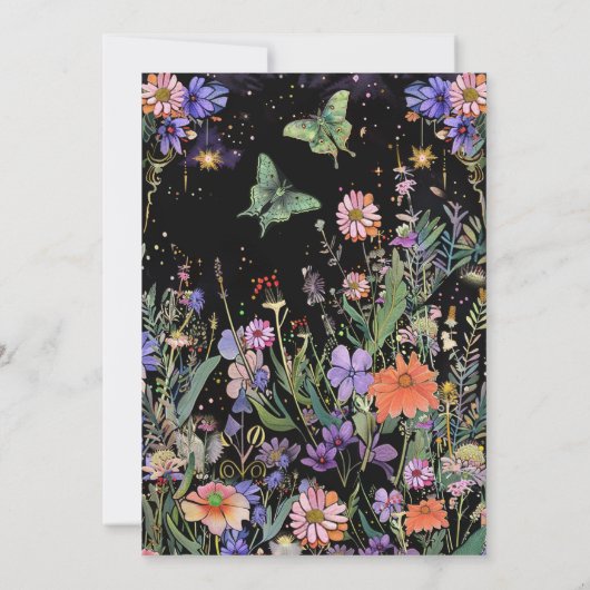 Dark Forest bruids douche uitnodiging (Achterkant)