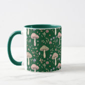Dark Forest Emerald Fungi Seamless Pattern Moody Mok (Links)