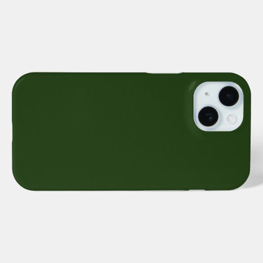 Dark Forest Green iPhone 15 Hoesje (Achterkant (horizontaal))