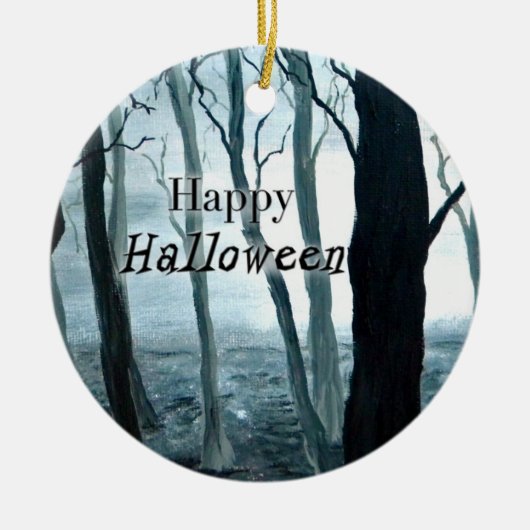 Dark Forest Halloween-versiering Keramisch Ornament (Voorkant)