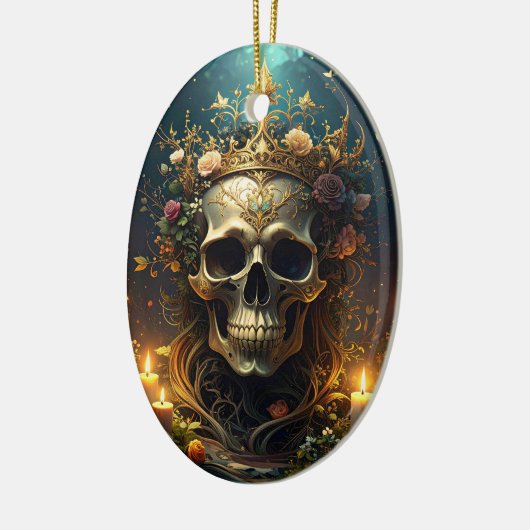 Dark Forest Skull-Ornament Keramisch Ornament (Links)