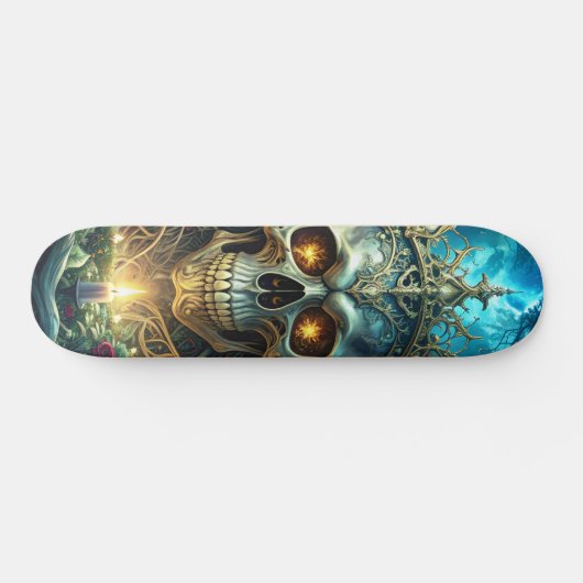 Dark Forest Skull Persoonlijk Skateboard (Horizontaal)