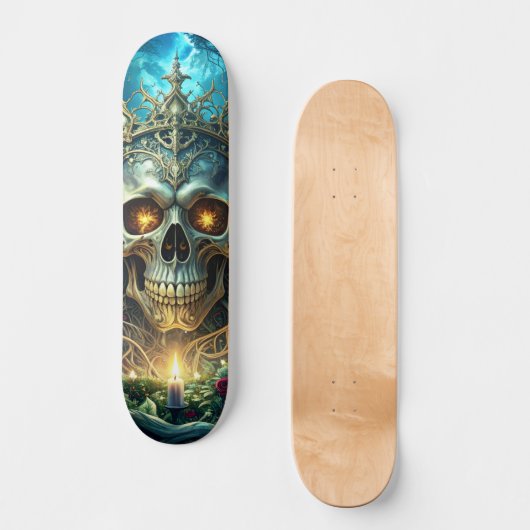 Dark Forest Skull Persoonlijk Skateboard (Voorkant)