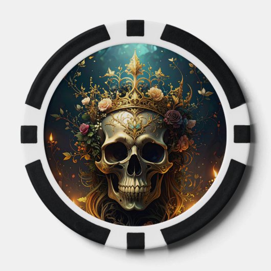 Dark Forest Skull Poker Chip (Voorkant)