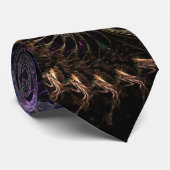 Dark Fractal Swirl Stropdas (Opgerold)