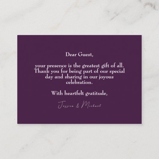 💍Dark Fuchsia Enchantment Waterverf Plaatskaartje (Achterkant)