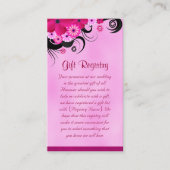 Dark Fuchsia Hibiscus Mini Huwelijkscadeau Registr Informatiekaartje (Voorkant)