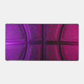 Dark Fuchsia Neon Paarse Basketbal Gaming Bureaumat (Voorkant)