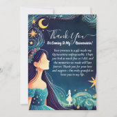 Dark Fun Star Prom Sterrennacht Sky Quinceanera Bedankkaart (Voorkant)