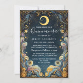 Dark Fun Star Prom Sterrennacht Sky Quinceanera Kaart (Voorkant)