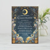 Dark Fun Star Prom Sterrennacht Sky Quinceanera Kaart (Staand voorkant)