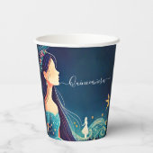 Dark Fun Star Prom Sterrennacht Sky Quinceanera Papieren Bekers (Achterkant)