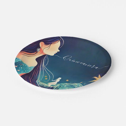 Dark Fun Star Prom Sterrennacht Sky Quinceanera Papieren Bordje (Gekanteld)