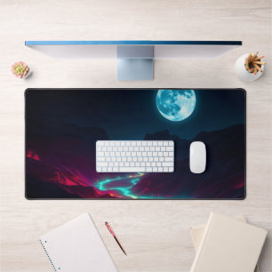 Dark Galaxy Moon Desk Mat – hemelse esthetiek van 