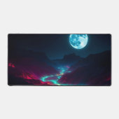 Dark Galaxy Moon Desk Mat – hemelse esthetiek van (Voorkant)