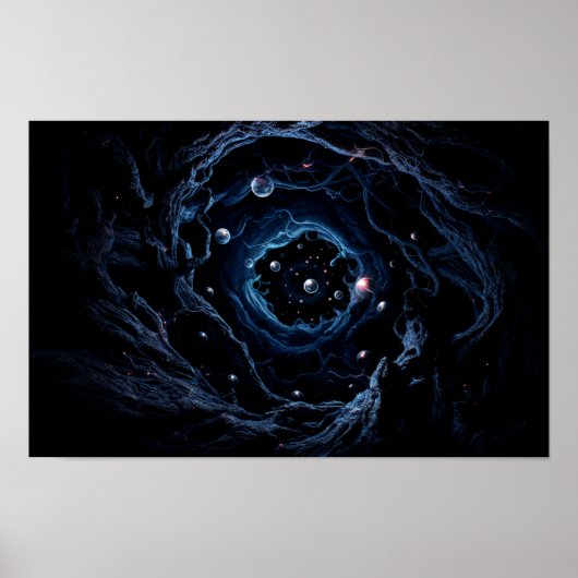 Dark Galaxy Outer Space Poster Print Wall Art (Voorkant)