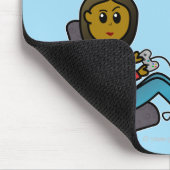 Dark Gamer Girl Muismat (Hoek)